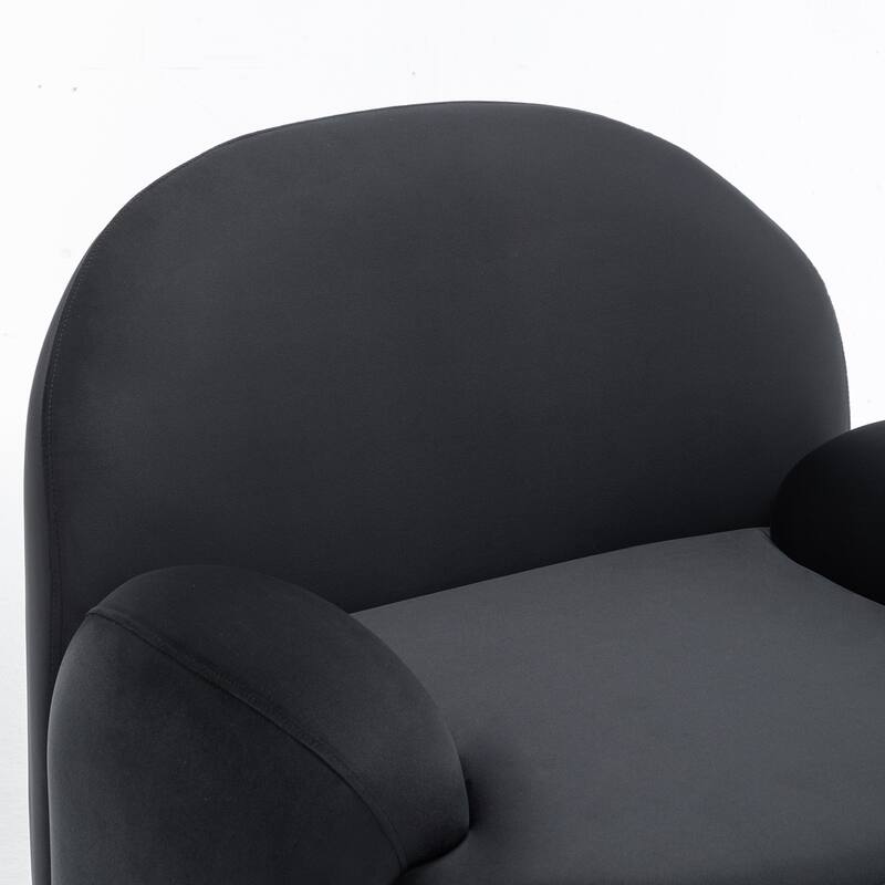 SEYNAR Modern Glam Velvet Thickened Seat Cushion Accent Chair Set of 2