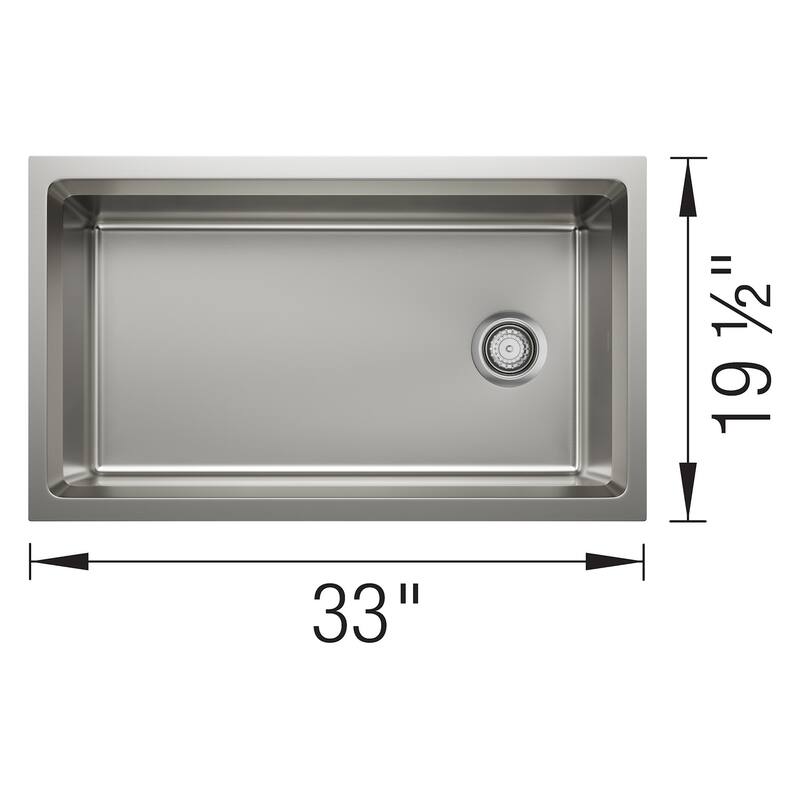 Blanco 443300 Inteos 33" Undermount Single Basin Stainless Steel - Stainless Steel