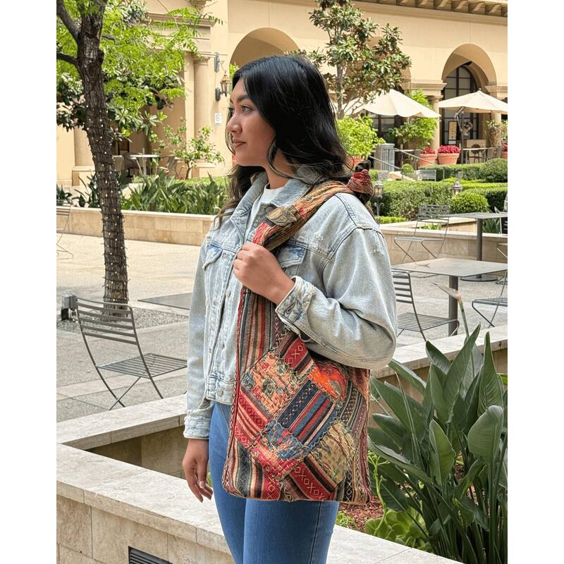 Kathmandu Collection Quilted Patchwork Hobo Bag