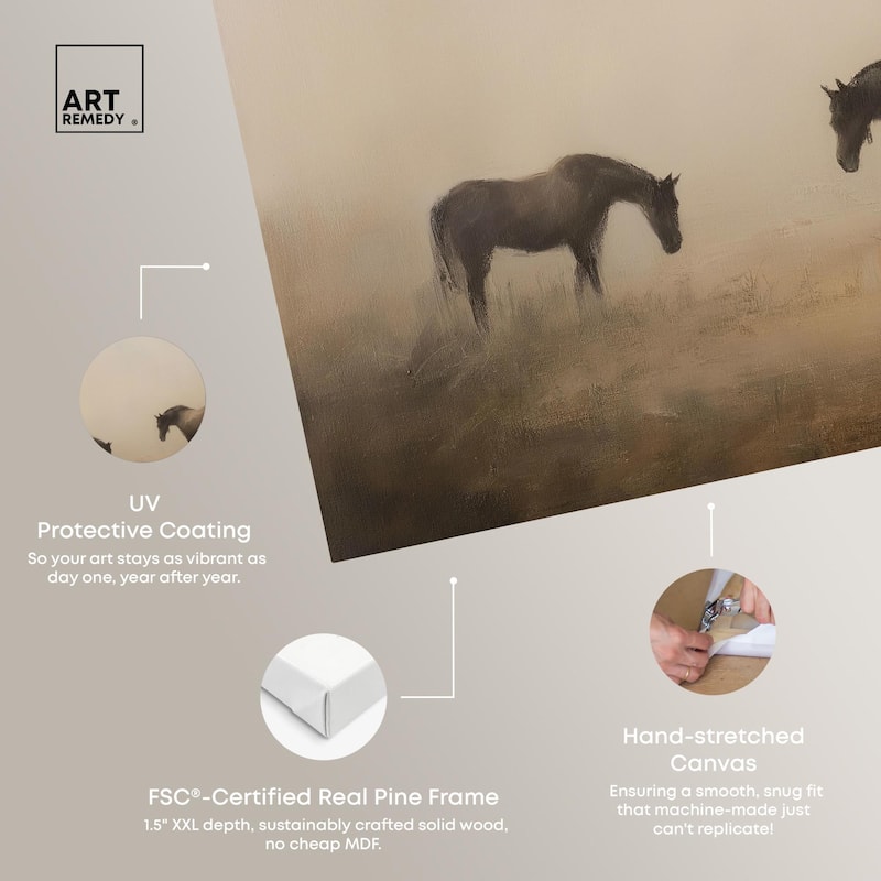 Equine Duo II Canvas by Art Remedy, Gallery Wrapped