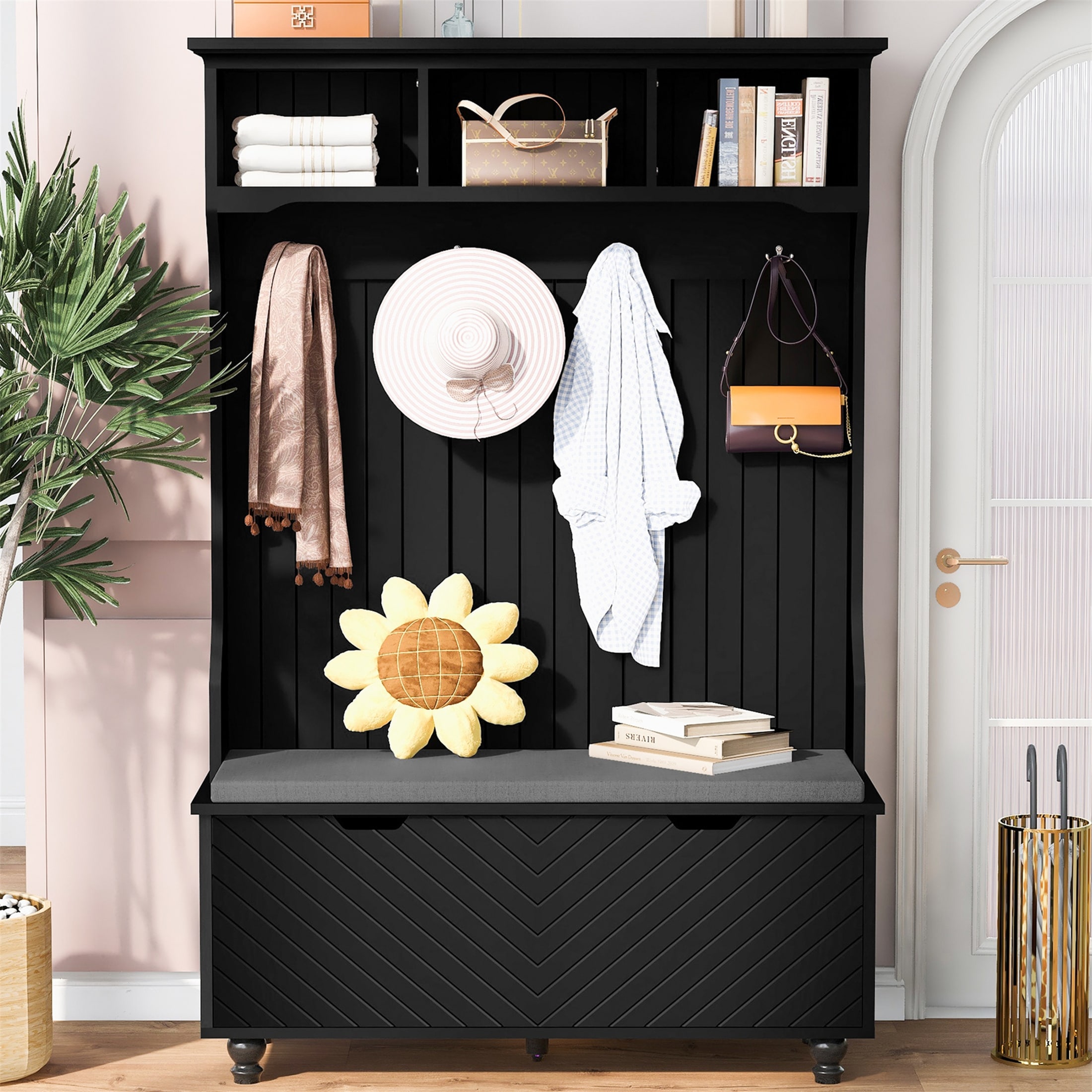 Foyer bench and coat rack new arrivals