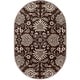 preview thumbnail 88 of 122, Patchway Handmade Classic Floral Wool Area Rug 8' x 10' Oval - Dark Brown - Oval