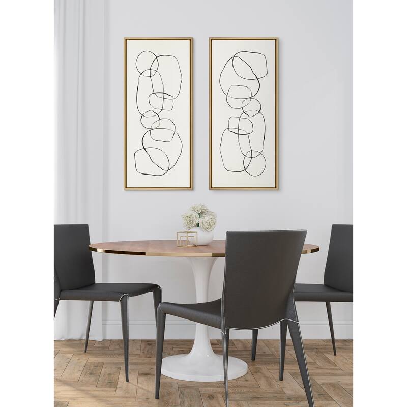 Kate and Laurel Sylvie Circles Canvas by Teju Reval of SnazzyHues
