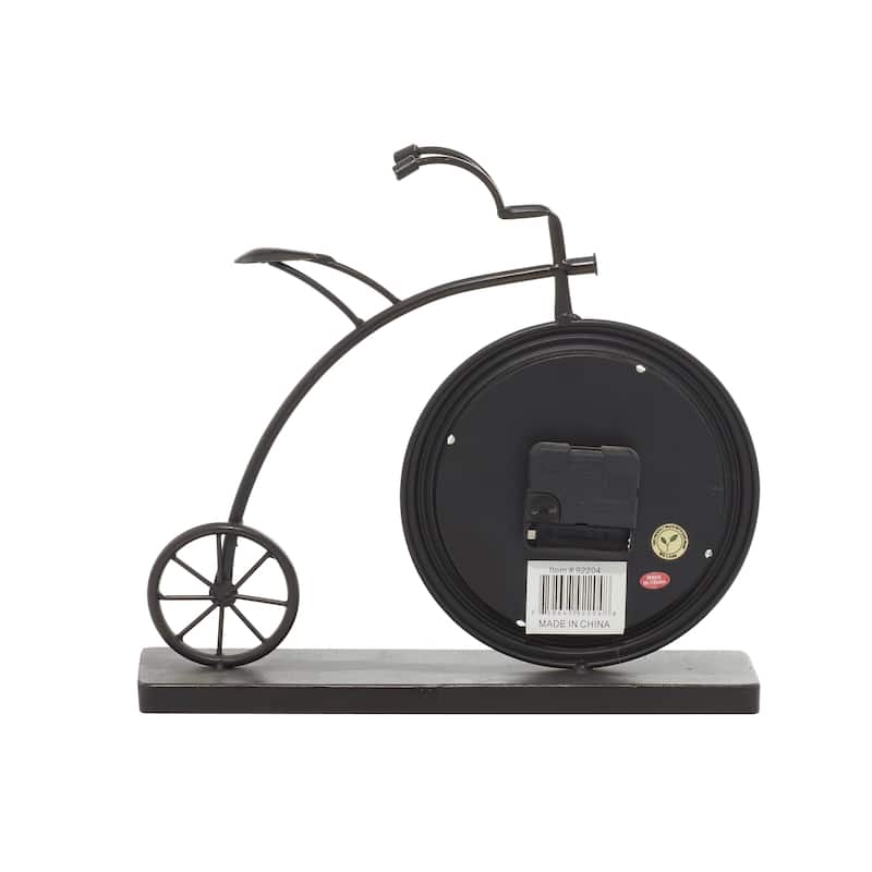 Metal Bike Decorative Clock - Brown - Roche River Decor