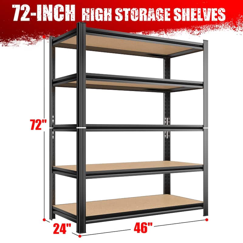 Heavy duty shelving unit with adjustable shelves