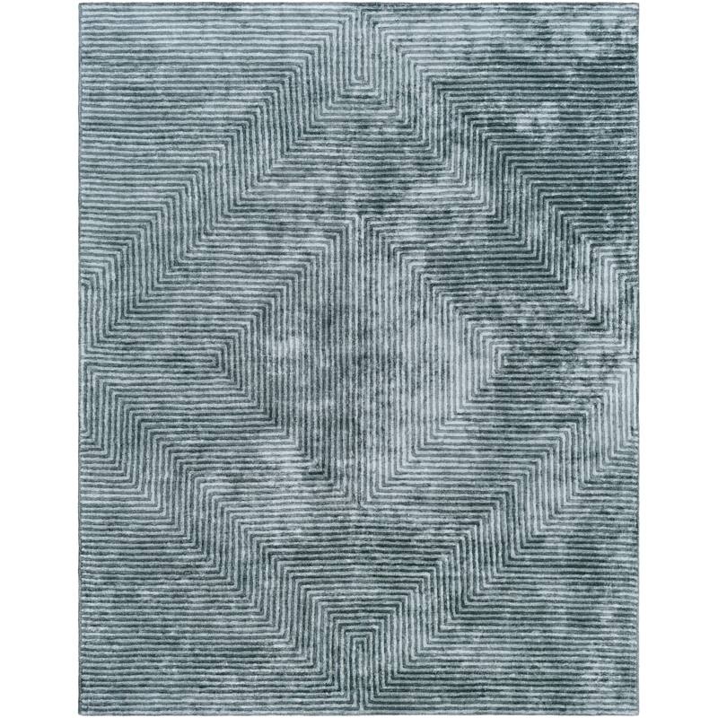 Fazeley Handmade Geometric Viscose Area Rug