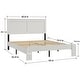 preview thumbnail 44 of 48, Wooden Platform Bed Frame with Large Under Bed Storage