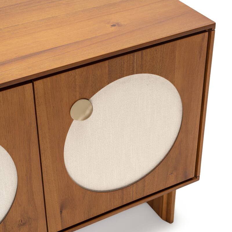 Studio London Orka Wide Modern Walnut Effect Cabinet Sideboard