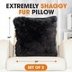 preview thumbnail 127 of 136, Cheer Collection Super Soft Shaggy Long Hair Throw Pillows Set of 2 Plush Accent Cushions