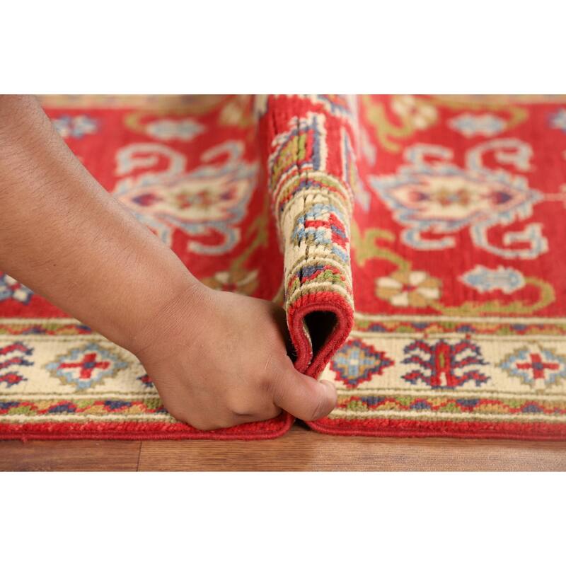 Kazak Oriental Runner Rug Hand-Knotted Wool Carpet - 2'1" x 9'11"