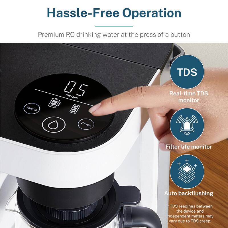 RO100ROPOTLITE Countertop Reverse Osmosis Water Filter System, 5 Stage