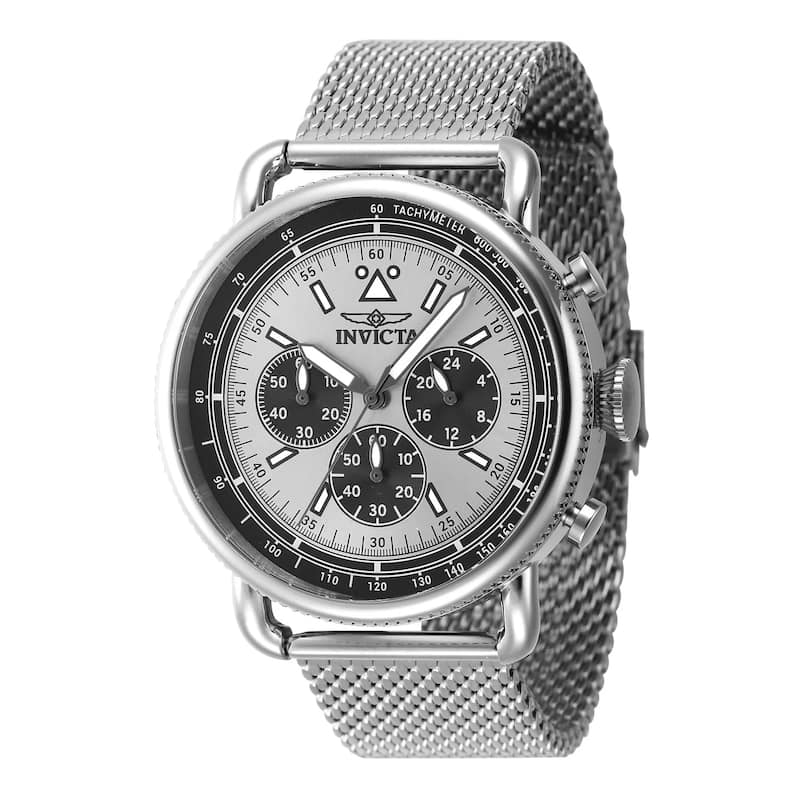 Invicta Men's 47357 Speedway Quartz Chronograph Silver Dial Watch