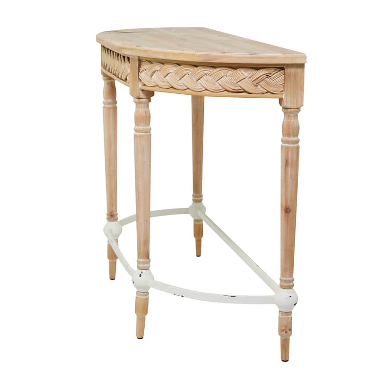 Brown Wood Modern Farmhouse Console Table - 31 x 44 x 16