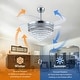preview thumbnail 38 of 62, 48-Inch Crystal Fandelier with 4 Retractable Blades, Dimmable LED, App and Remote Control - 48 Inches