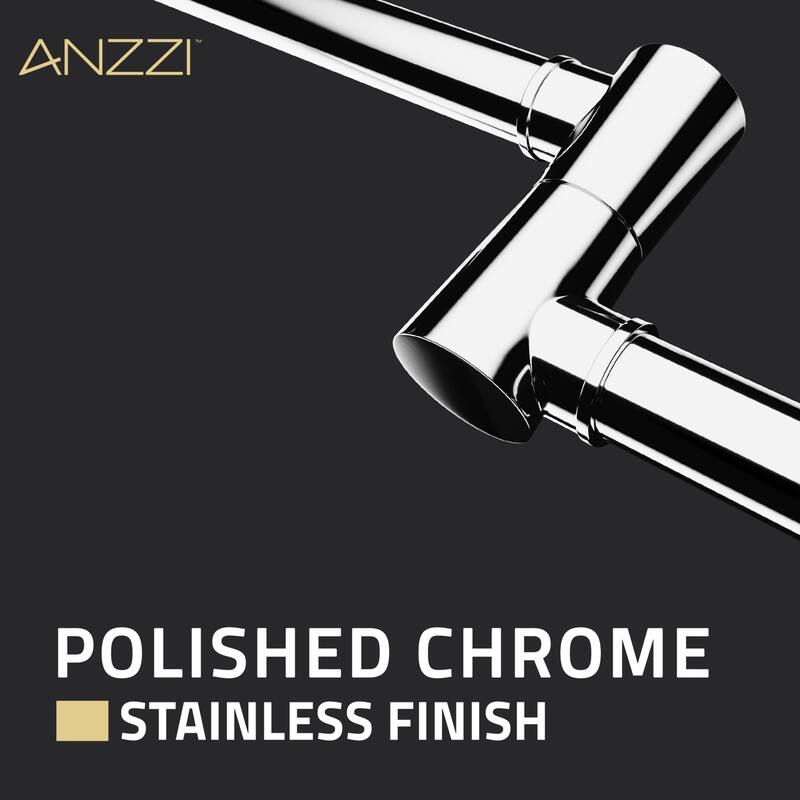 Marca 360-Degree 24 in. Wall Mounted Pot Filler with Dual Swivel in Polished Chrome