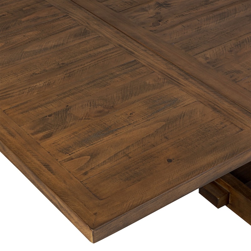 Poly & Bark Combe Solid Pine Wood Extension Dining Table (82.5" - 122")