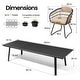 preview thumbnail 2 of 22, 7/9/11-Piece Outdoor Patio Dining Set Aluminum Rectangular Dining Table with Umbrella Hole and PE Rattan Chairs - See Picture