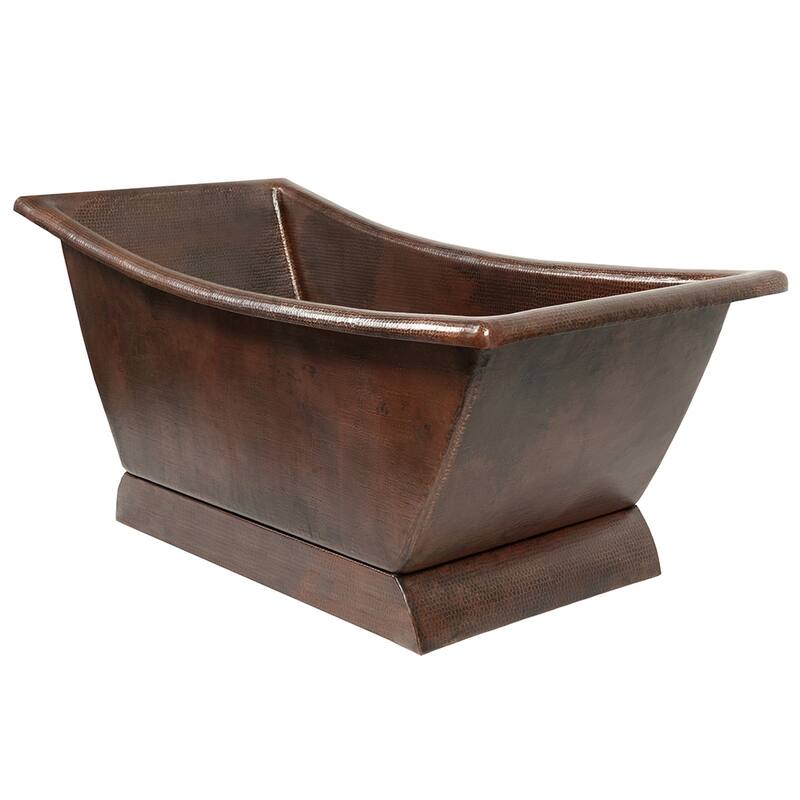 67-in Hammered Copper Canoa Single Slipper Bathtub in Oil Rubbed Bronze (BTSC67DB)