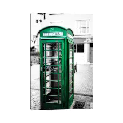 iCanvas "Irish Phone Booth, Kinsale, County Cork, Republic of Ireland" by George Oze Canvas Print