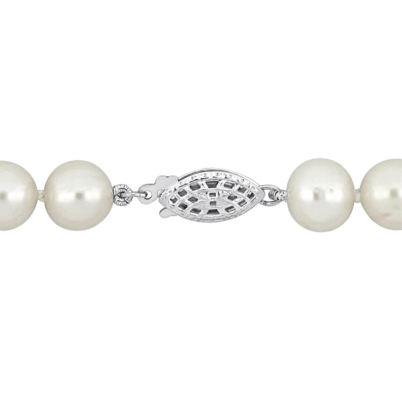 Miadora 8-8.5mm Cultured Freshwater Pearl Strand Necklace Sterling Silver Clasp - 18 in