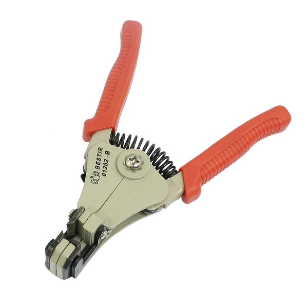 Unique Bargains Unique Bargains Red Nonslip Grip 0.5mm-2.6mm Automatic Wire Stripper Crimping Cutter