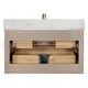preview thumbnail 88 of 106, Cristo Floating Bath Vanity with White Quartz Stone Top and Mirror