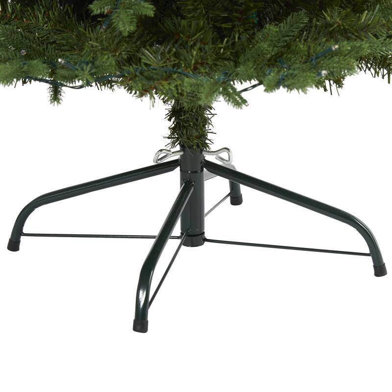 4' Pre-Lit Vermont Fir Artificial Christmas Tree, Warm Clear LED Lights - 4 Foot