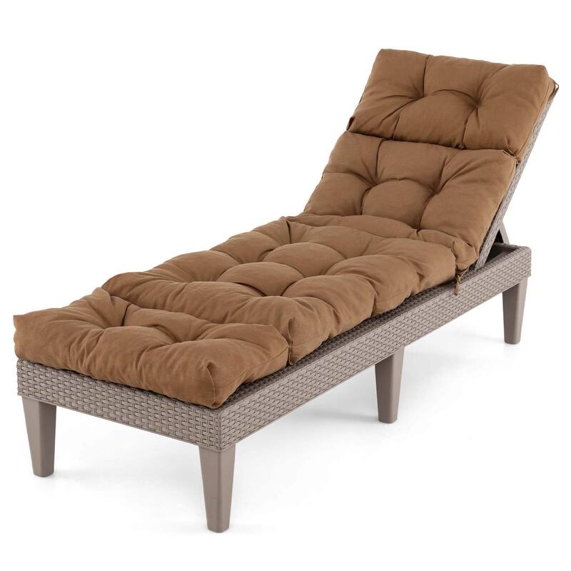 Gymax 73'' Lounge Chaise Cushion Padded Recliner Cushion