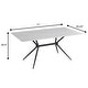 preview thumbnail 122 of 131, Elega Modern Sintered Stone Dining Table Modern Trestle Base Powder-Coated Steel Frame Kitchen Table - 47"-71"