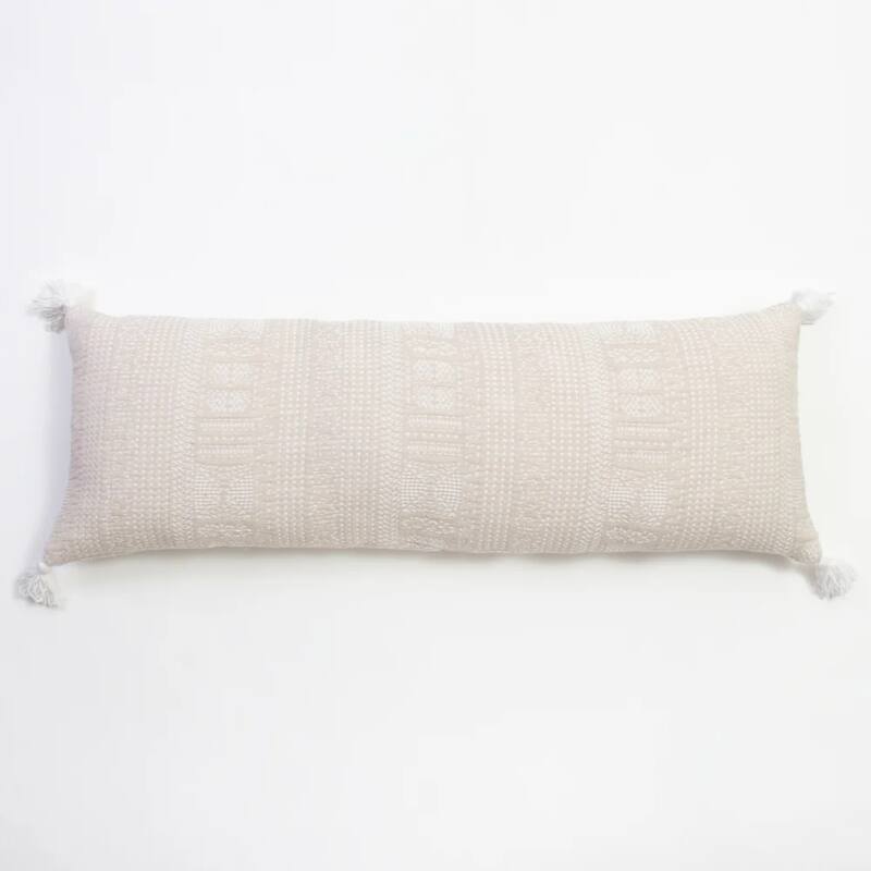 Moora Cotton Extra Long Bolster Pillow - Taupe