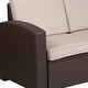 preview thumbnail 6 of 8, Faux Rattan Loveseat with All-Weather Cushions