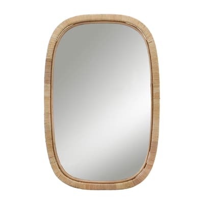 Sagebrook Home 22X36 Rectangular Mirror, Brown, Rectangle, 34"H, - 22.0" x 1.0" x 34.0"