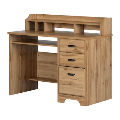 Computer Desk with Hutch - Office Workstation, Home Study Table, Modern Writing Desk