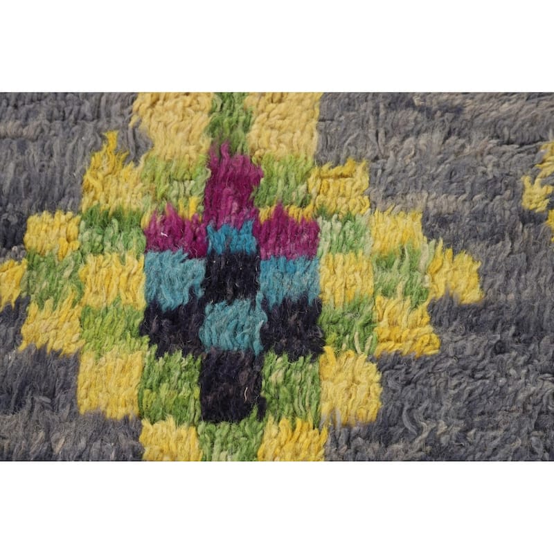 Geometric / Moroccan Style Rug Hand-Knotted Wool Carpet - 6'10" x 10'10"