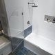 preview thumbnail 27 of 28, FELYL 34" W x 58" H Hinged Frameless Tub Door with Heat Soaking Process and Protective Coating Clear Glass