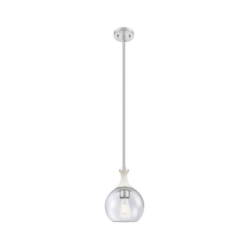 Innovations Lighting 415-1SR-12-8 Astor Pendant Astor 8" Wide Mini - Satin Nickel / Seedy