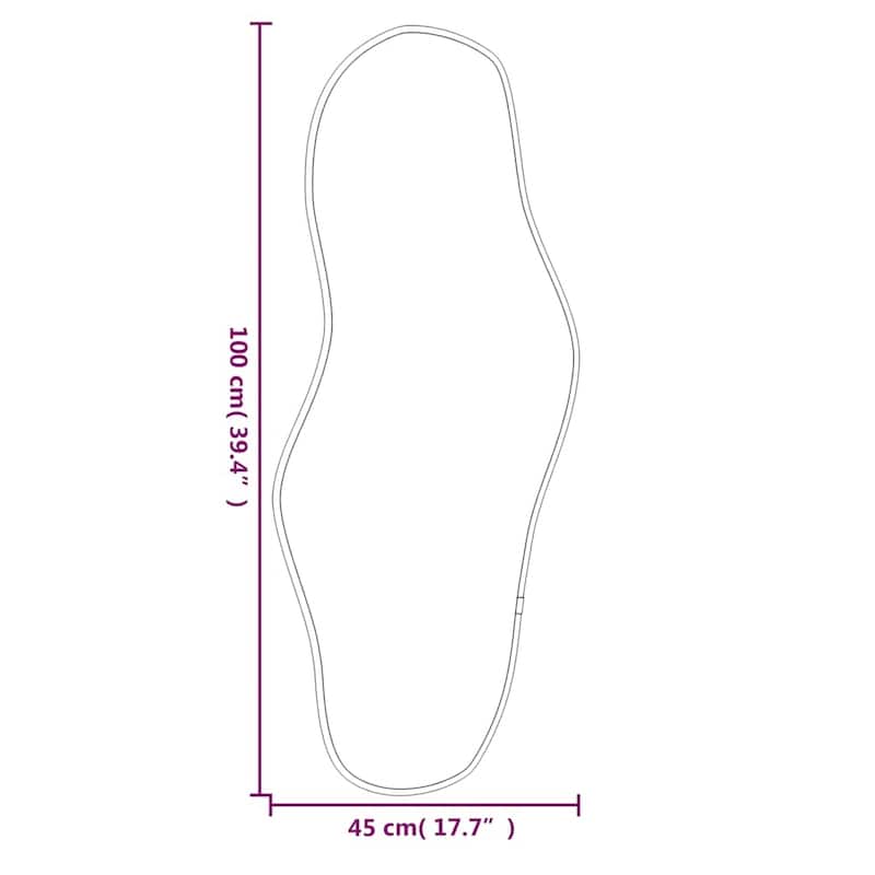 vidaXL Wall Mirror Silver Glass Medium Minimalistic Wall Mirror - 17.7 x 39.4 x 39.4 in