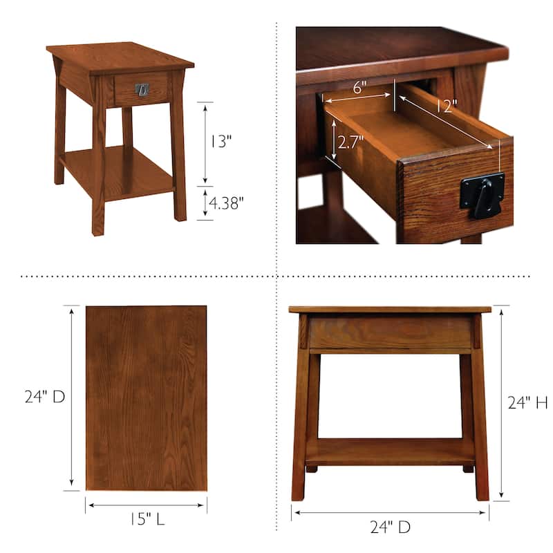 Leick Home Mission End Table with Drawer