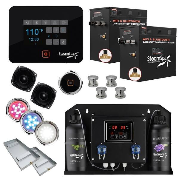 Black Series Bluetooth 12kW QuickStart Steam Bath Generator Package in Oil Rubbed Bronze Black Series Bluetooth 12kW QuickStart Steam Bath Generator Package in Oil Rubbed Bronze
