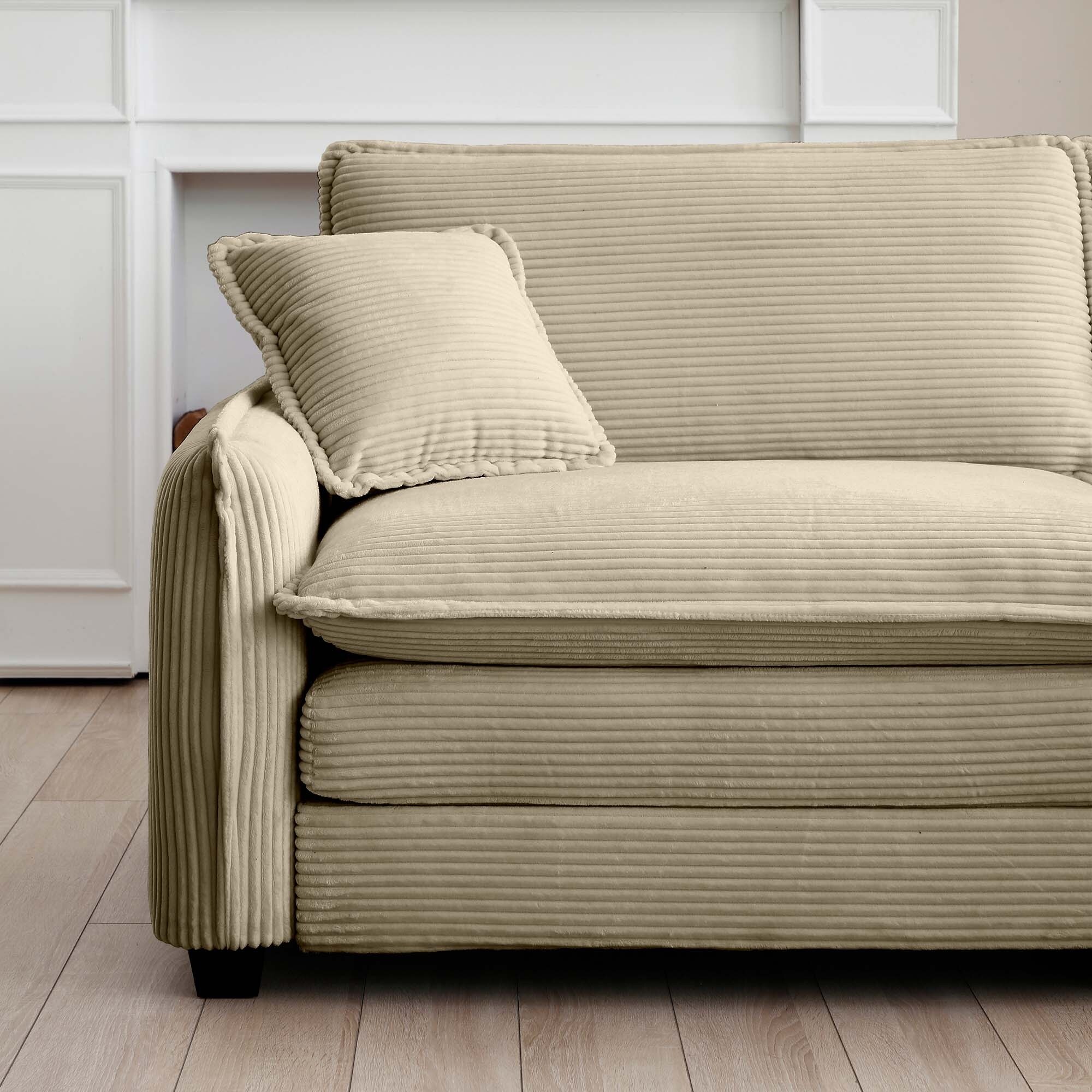 Modern 2 Pieces Sofa Set Suitable for Living room and Small Apartment Consists of a Single Seat Sofa and 2 Seater Sofas Tan Bed Bath Beyond 41179531