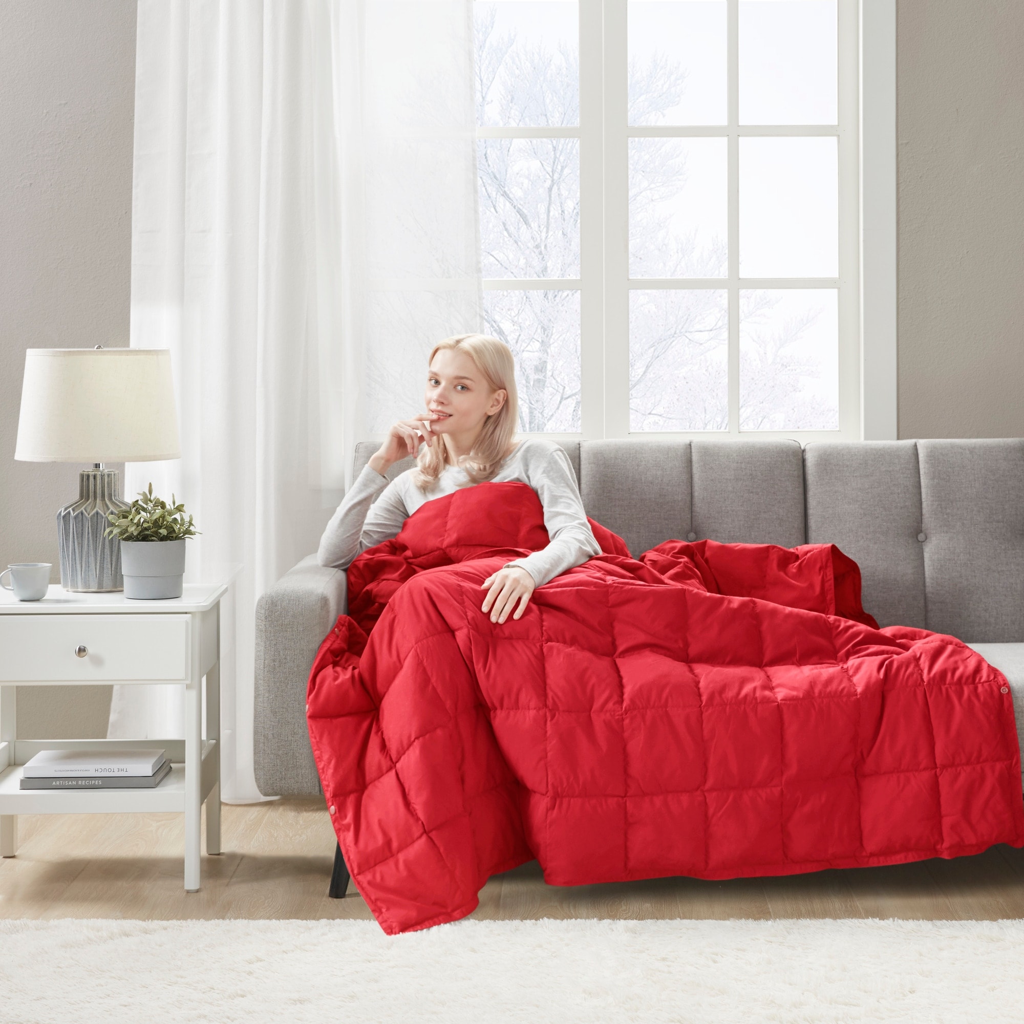 Quilted sales down throw