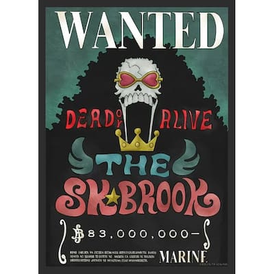 One Piece - Wanted The Brook Framed Art Poster - 24 x 36 Inch