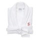 preview thumbnail 22 of 27, Authentic Hotel and Spa White Unisex Turkish Cotton Waffle Weave Terry Bath Robe with Red Script Monogram L/XL - G