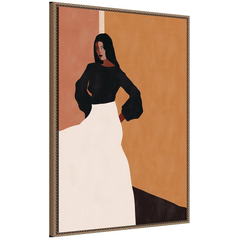 Kate and Laurel Sylvie Seville Framed Canvas by Alexander Ginzburg - 23x33 - Gold