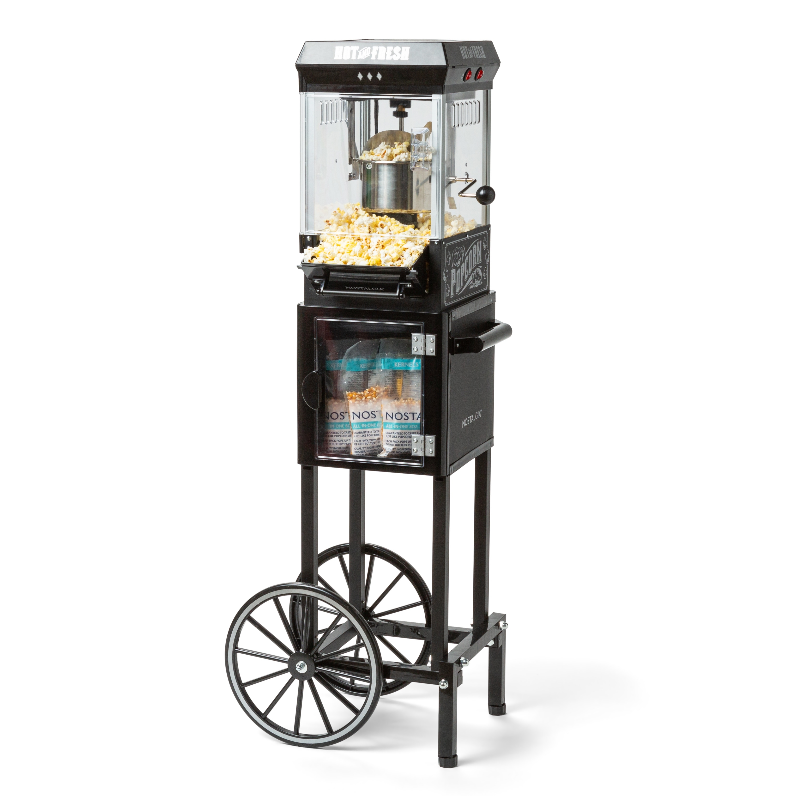Nostalgia Vintage Commercial Popcorn Cart, 53 in - Food 4 Less