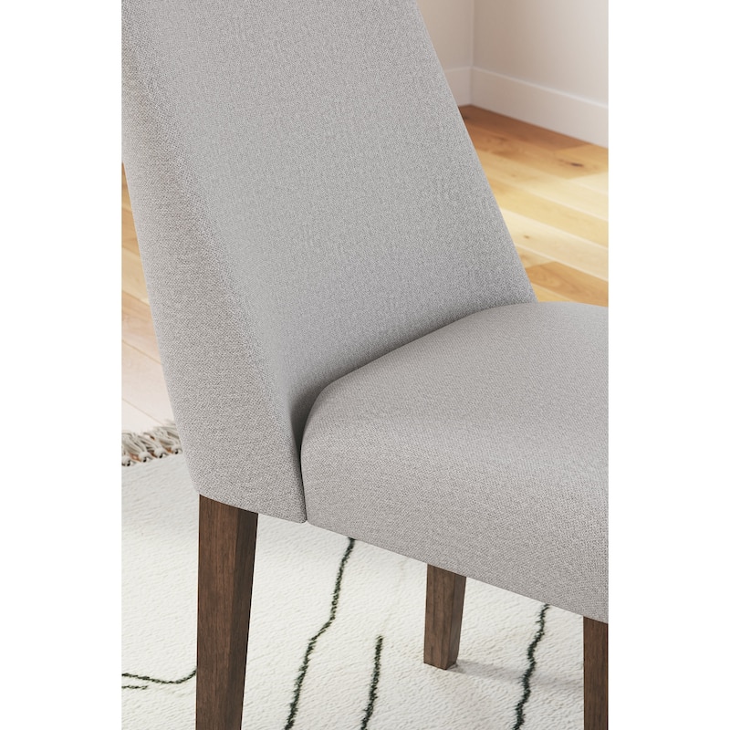Signature Design by Ashley Lyncott Gray/Brown Dining Upholstered Side Chair (Set of 2) - 18"W x 24"D x 36"H