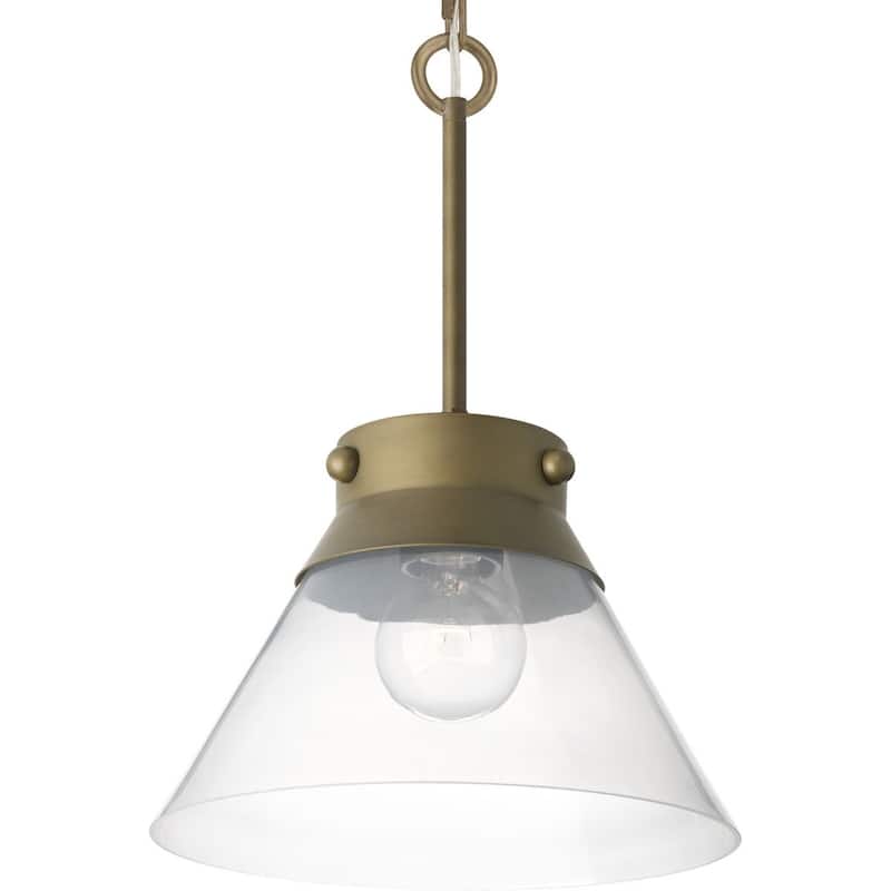 POINT DUME® Tapia Trail Collection Aged Brass Semi-Flush Convertible - 11.75 in x 11.75 in x 12.875 in