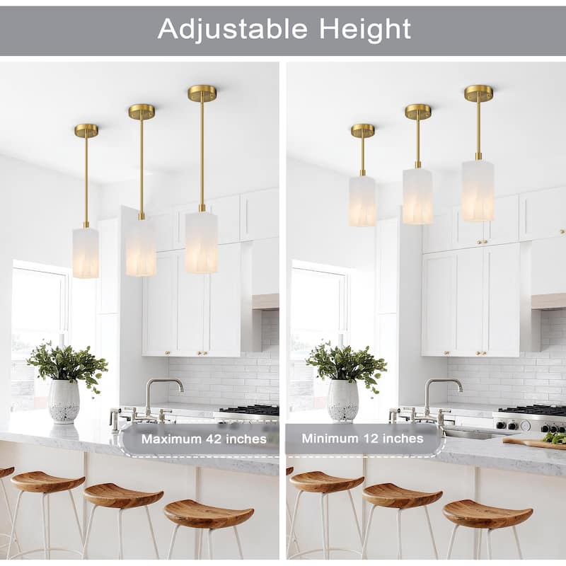 FTL Alabaster Pendant Lights Kitchen Island Gold Marble Hanging Light