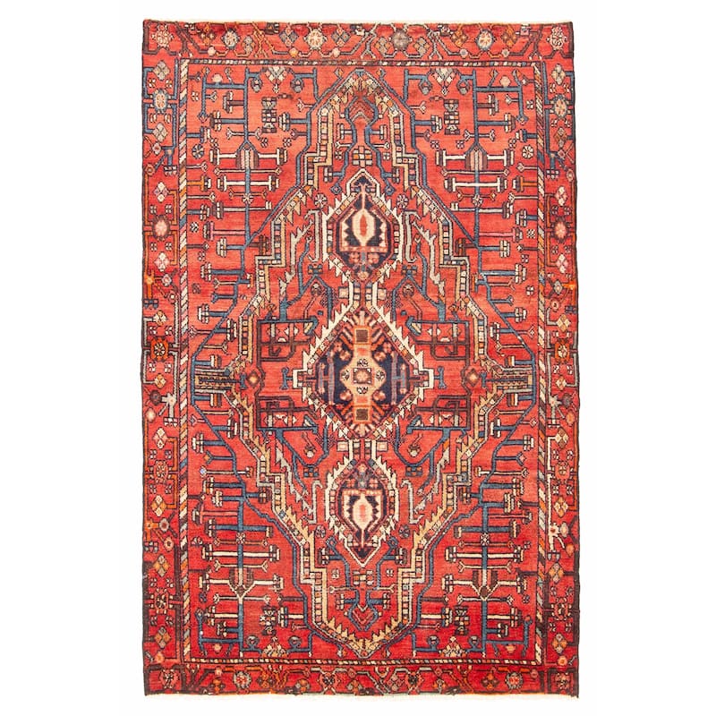 ECARPETGALLERY Hand-knotted Anadol Red Wool Rug - 4'2 x 6'5