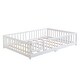 preview thumbnail 6 of 6, Full Size Floor Bed with Door,Solid Wood Platform Bed Frame with Fence,Suitable for Children,Pine Wood